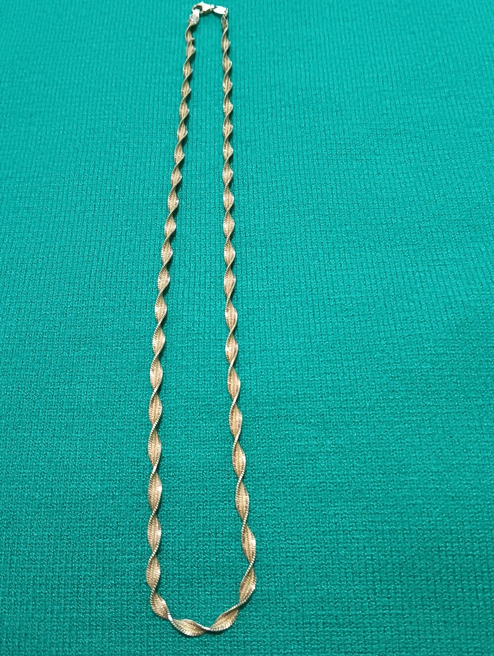 925 Sterling Italy Vintage Twisted Rope Necklace 18 In